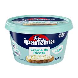 Creme De Ricota Light Ipanema Pote 180g | Caixa com 18 unidades