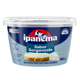 Ricota Sabor Gorgonzola Ipanema Pote 180g | Caixa com 18 unidades