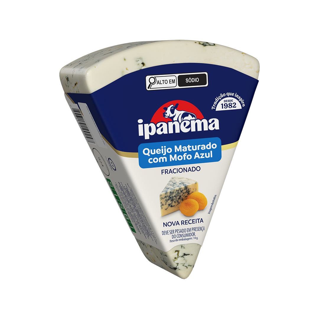 Queijo Mofo Azul Ipanema Fração 200g | Caixa com 36 unidades