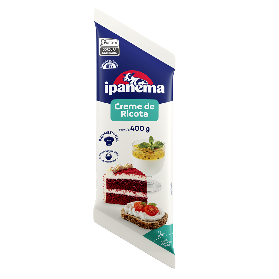 Creme De Ricota Ipanema Bisnaga 400g | Caixa com 09 unidades