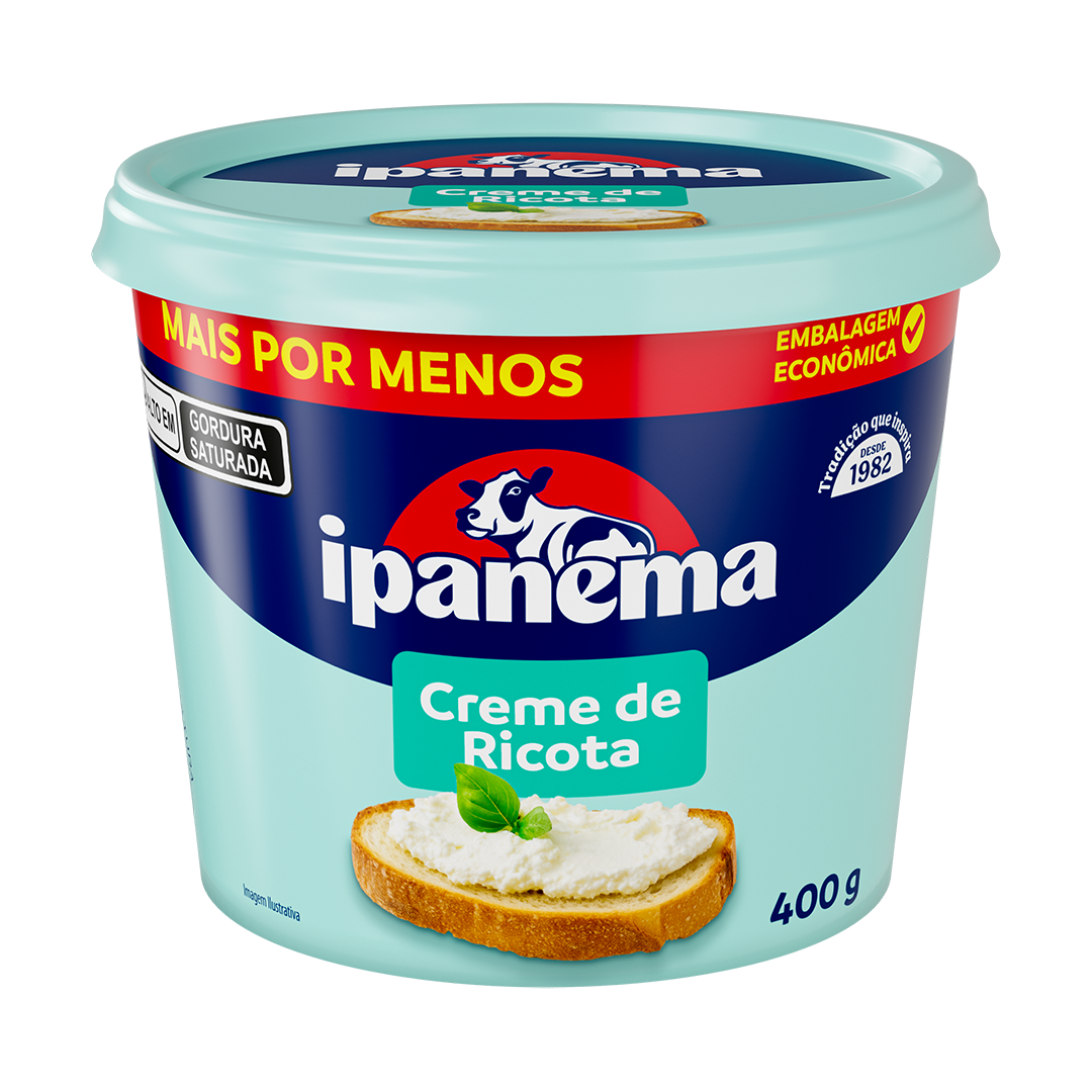 Creme De Ricota Ipanema Pote 400g | Caixa com 12 unidades