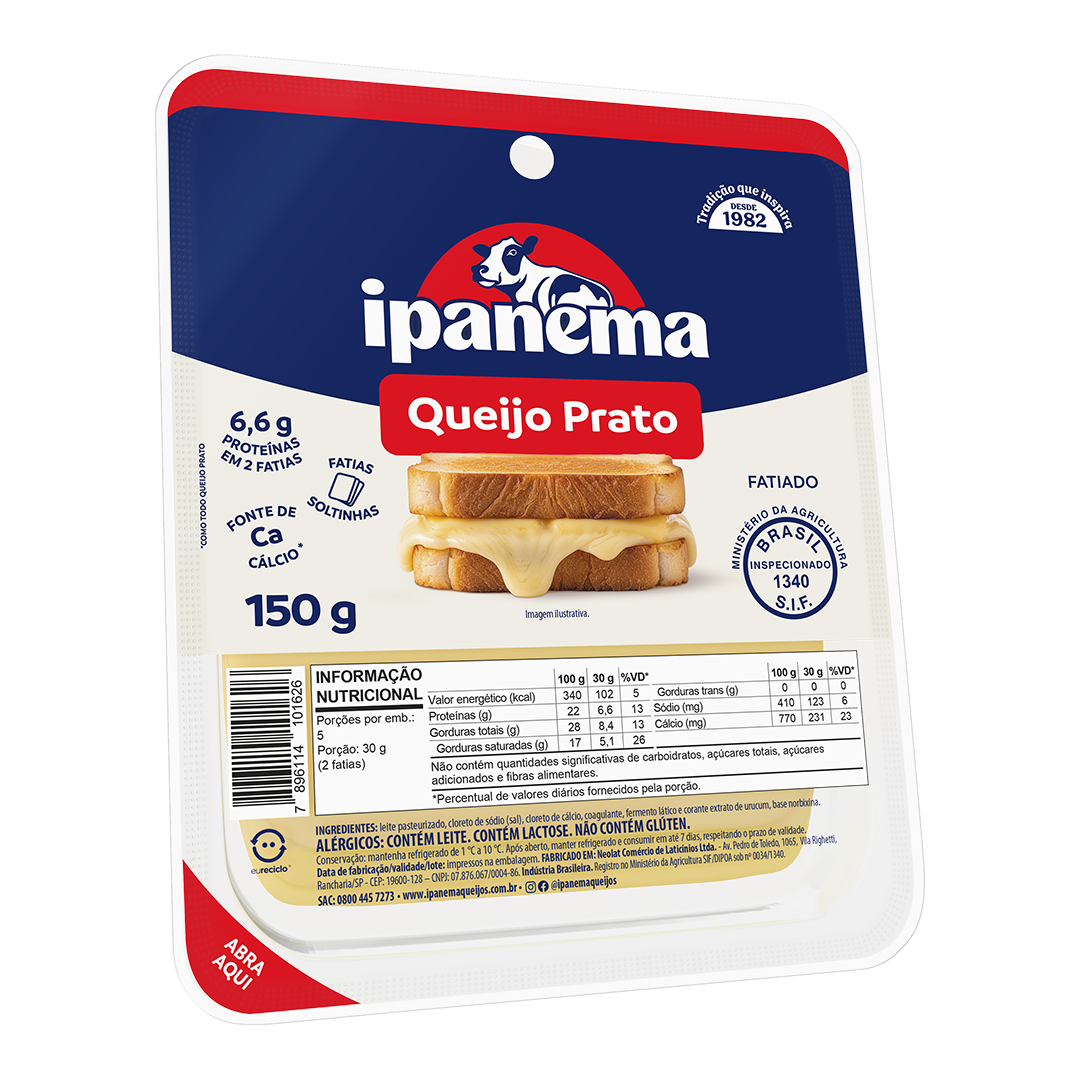 Prato Ipanema Fatiado 150g | Caixa com 21 unidades