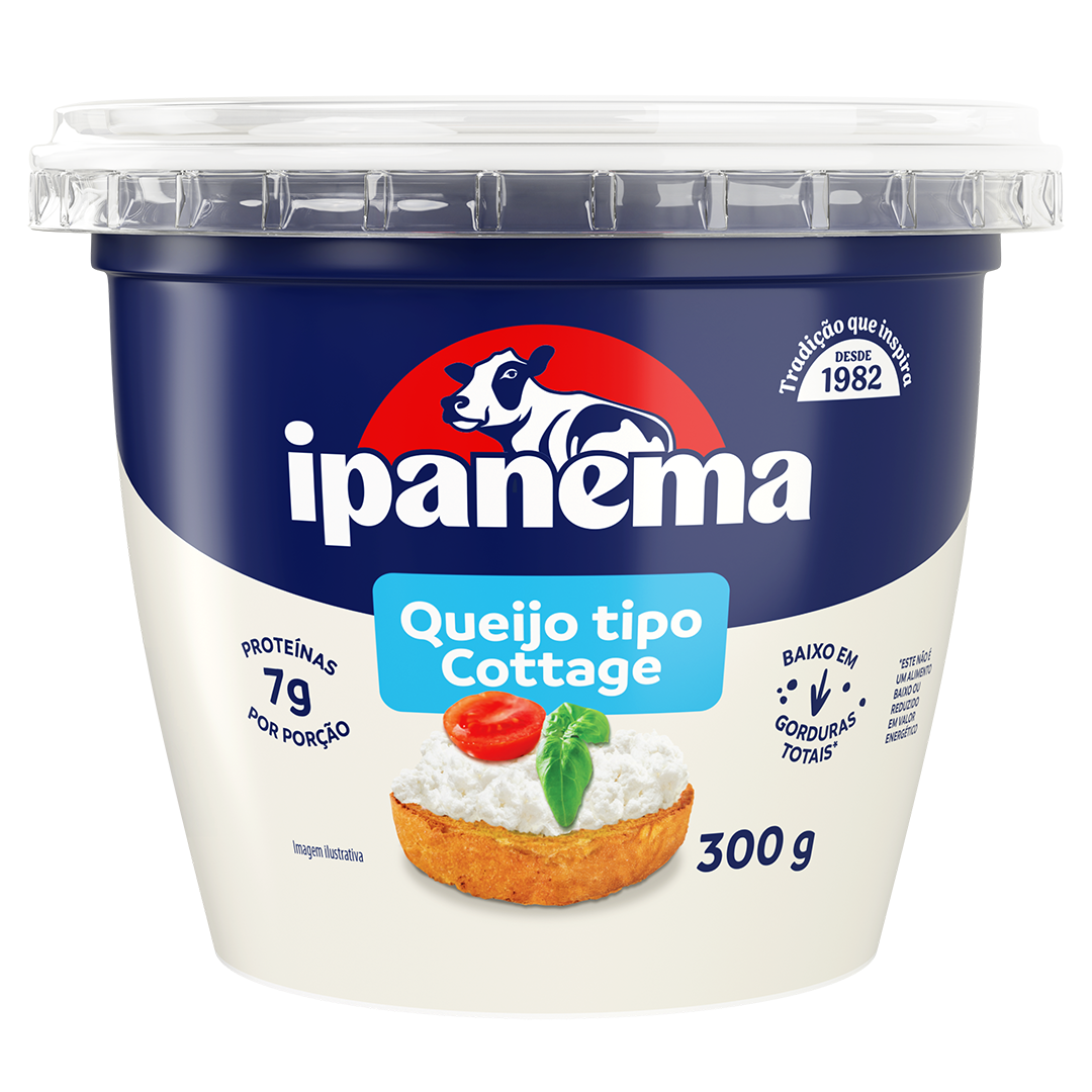 Queijo Tipo Cottage Ipanema Pote 300g | Caixa com 12 unidades