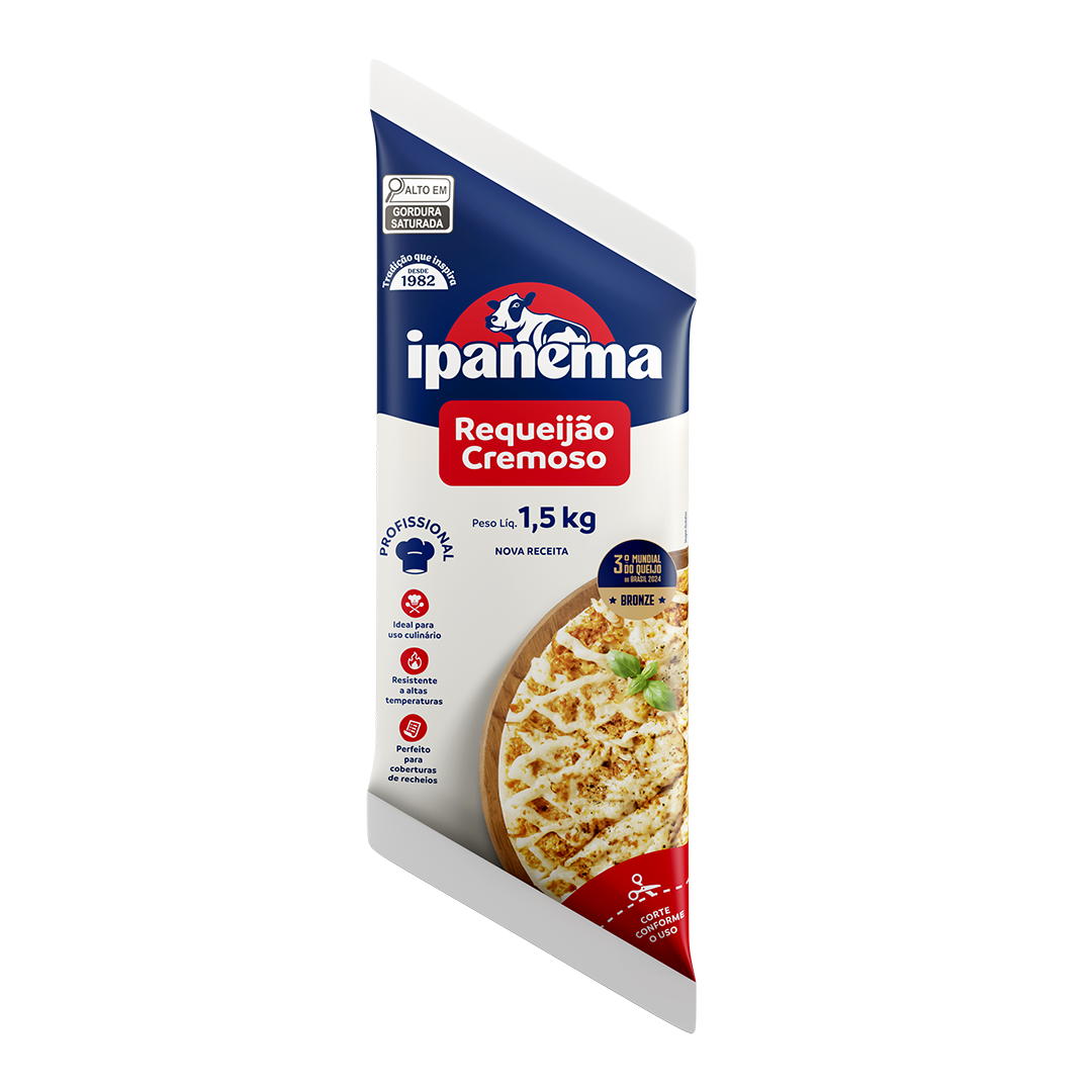 Requeijao Culinario Ipanema Bisnaga 1,5kg | Caixa com 06 unidades