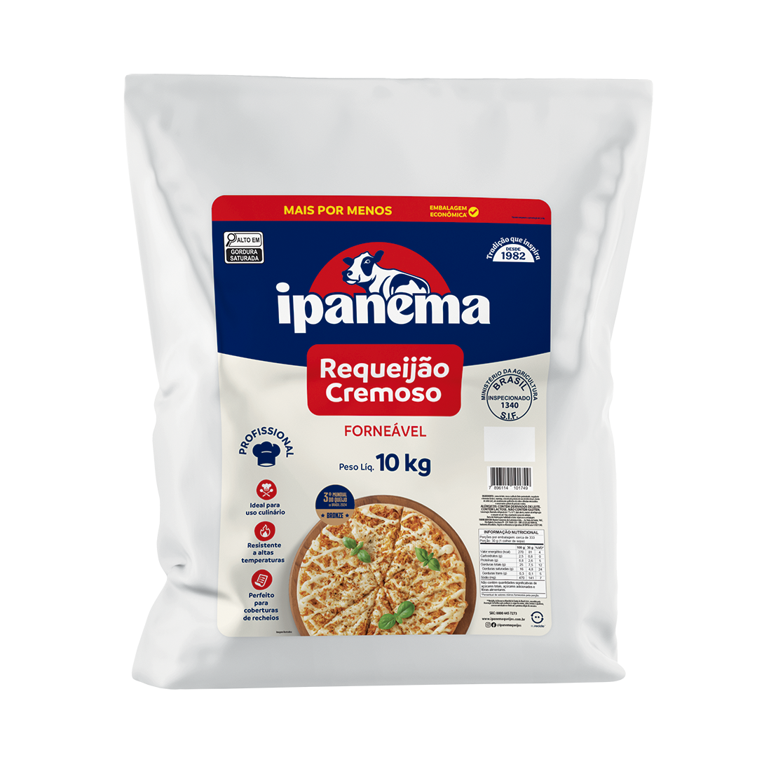 Requeijao Culinario Bag 10kg Ipanema | Caixa com 02 unidades