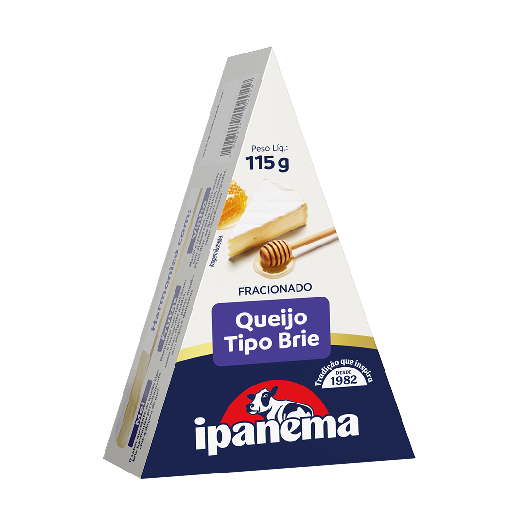 Queijo Brie Ipanema Fração 115g | Caixa com 08 unidades