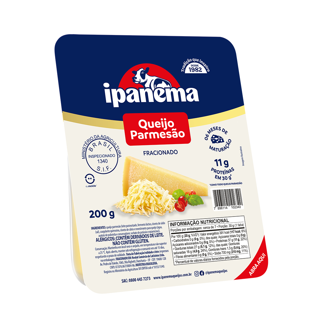 Parmesao Ipanema Fração 200g | Caixa com 12 unidades