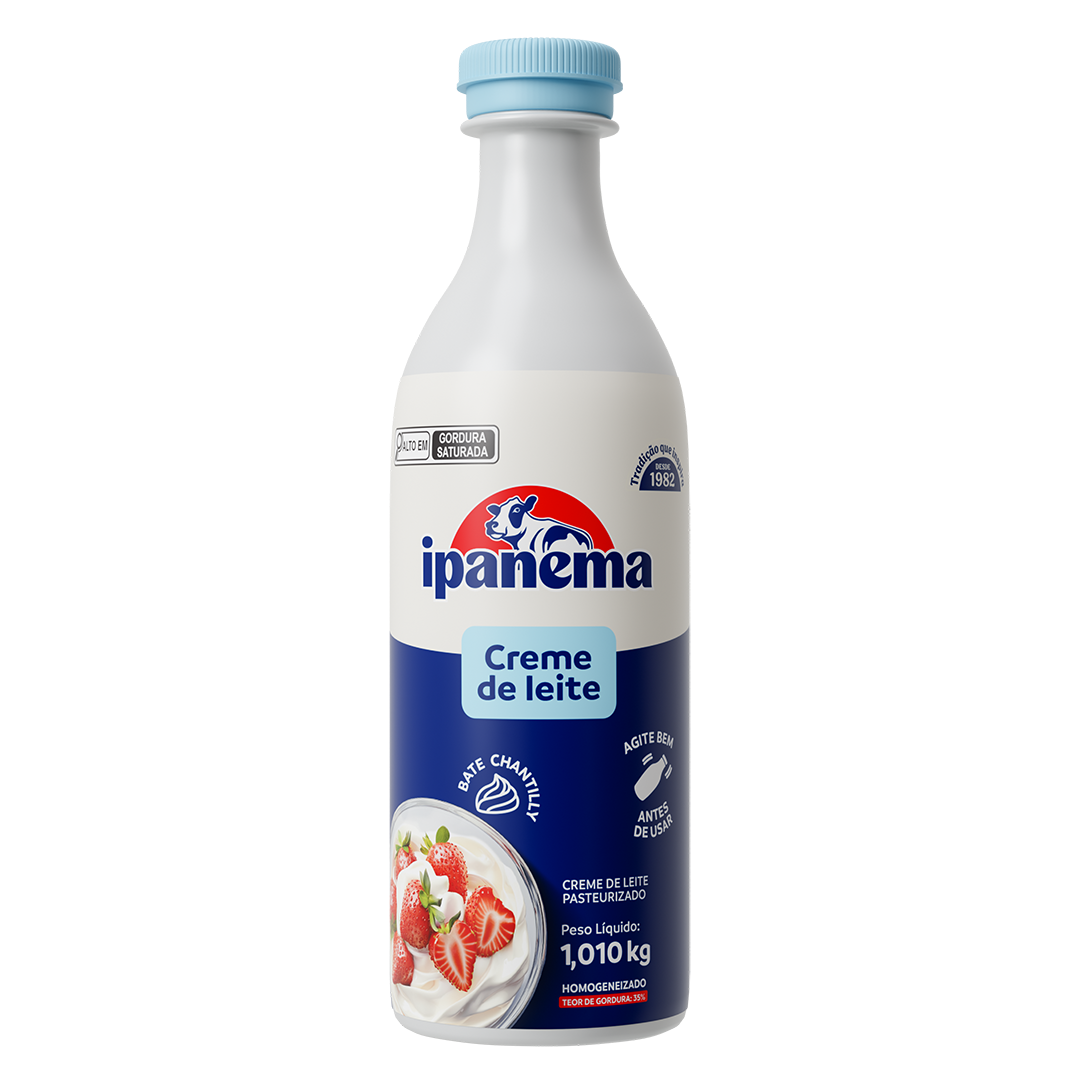 Creme de Leite Ipanema Garrafa 1,01kg | Caixa com 12 unidades