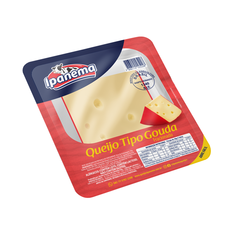Gouda Ipanema Fração 200g | Caixa com 24 unidades